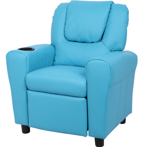 2024 JINXUAN Kids Recliner Chair Padded PU Leather Children Lounge Sofa Blue Children's furniture chair