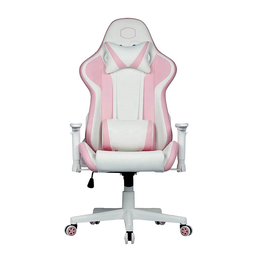 Ergonomic Seating Pink Color Girl Women Racing Gaming Chair Sillas OEM ODM Breathable backrest cushion Rose Pink Gaming Chair