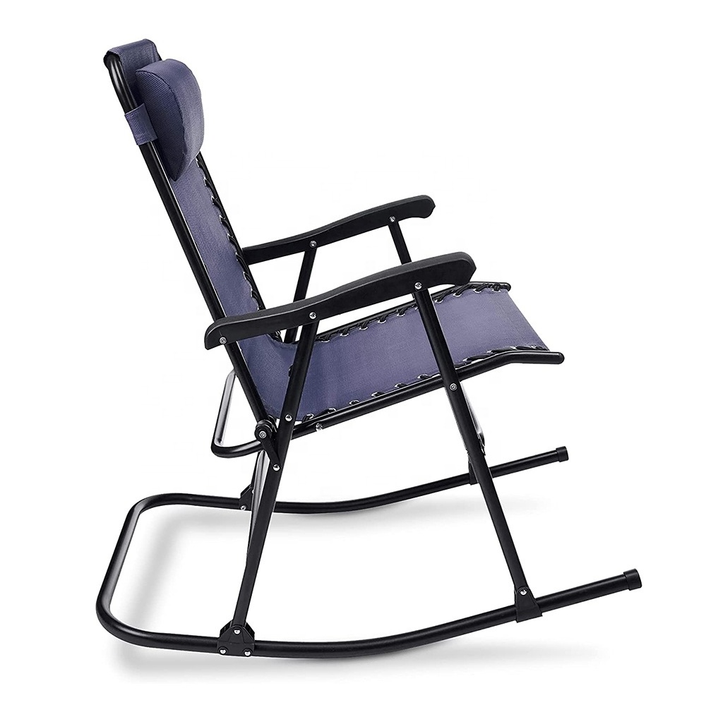 2022 JINXUAN Outdoor Rocking Chairs Foldable Zero Gravity Rocking Mesh Patio Lounge Chair