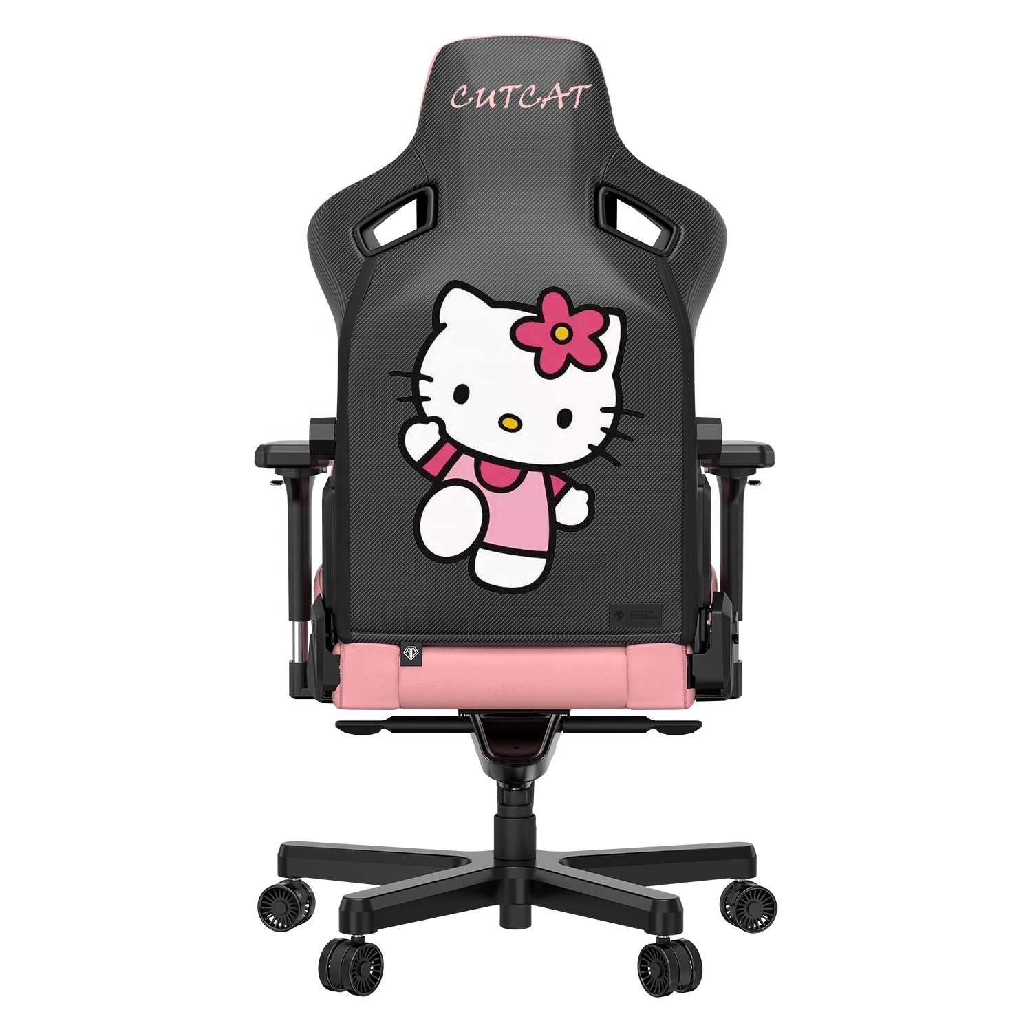 American Anime Pink Cat Gaming Chair 2.0 PU Leather Home Computer Chair female pink cute office gamer chair for sweet girl