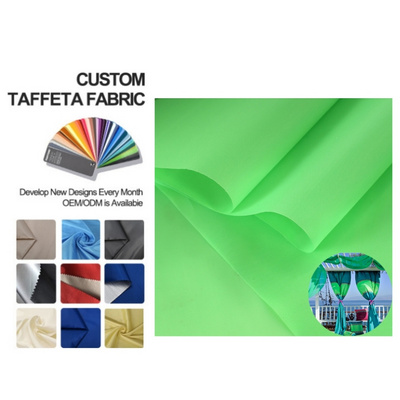 100 Polyester PVC PU PA coated waterproof 170t 190t 210t taffeta fabric customized item of   taffeta fabric