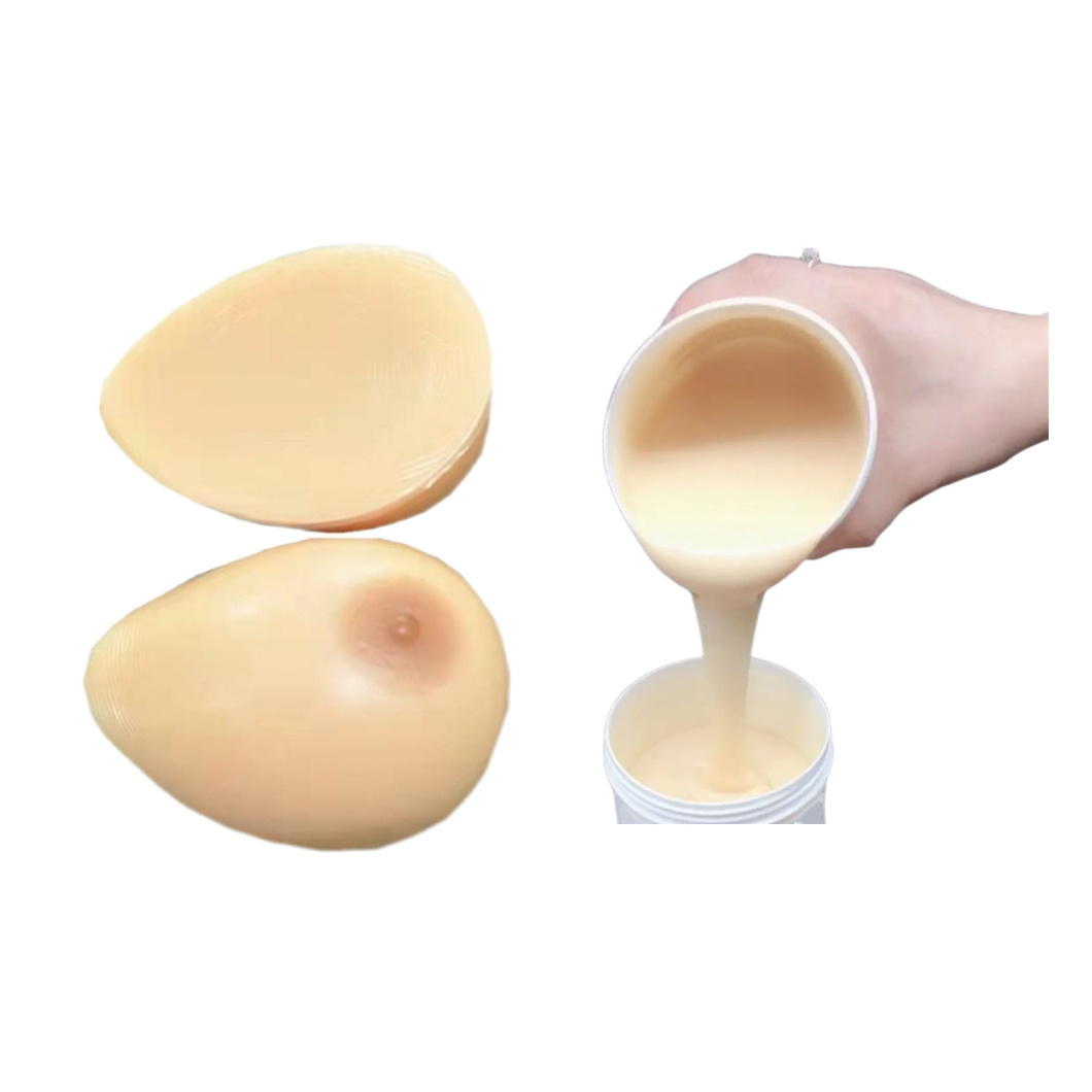 Good flowability and high temperature resistant silicone rubber skin tone breast pad patch platinum liquid silicone