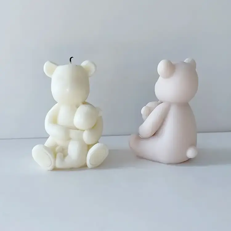 Cute Violent Bear Candle Silicone Mold DIY Process Aromatherapy Candle Baking Make Plaster Drip Glue Ornaments Gift Making Mold