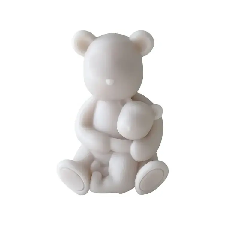 Cute Violent Bear Candle Silicone Mold DIY Process Aromatherapy Candle Baking Make Plaster Drip Glue Ornaments Gift Making Mold