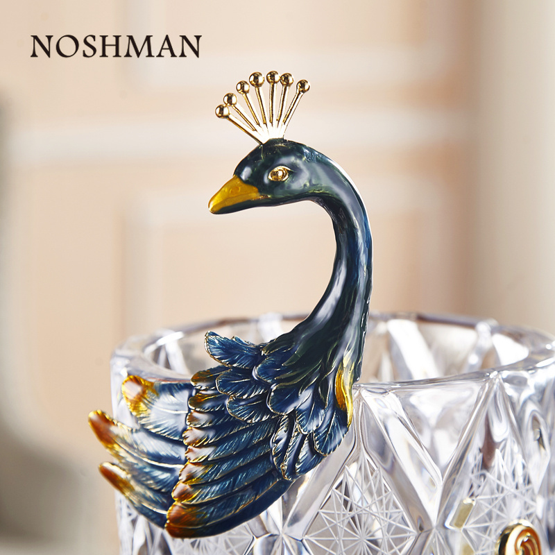 NOSHMAN Luxury Style florero de vidrio Crystal Vases Clear Modern Wholesale Glass Vase Enamel Flower Glass Vase