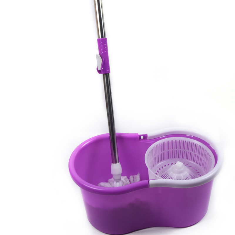 Good Selling Stainless Steel Handle Detachable Spin Mops and Bucket in Pink