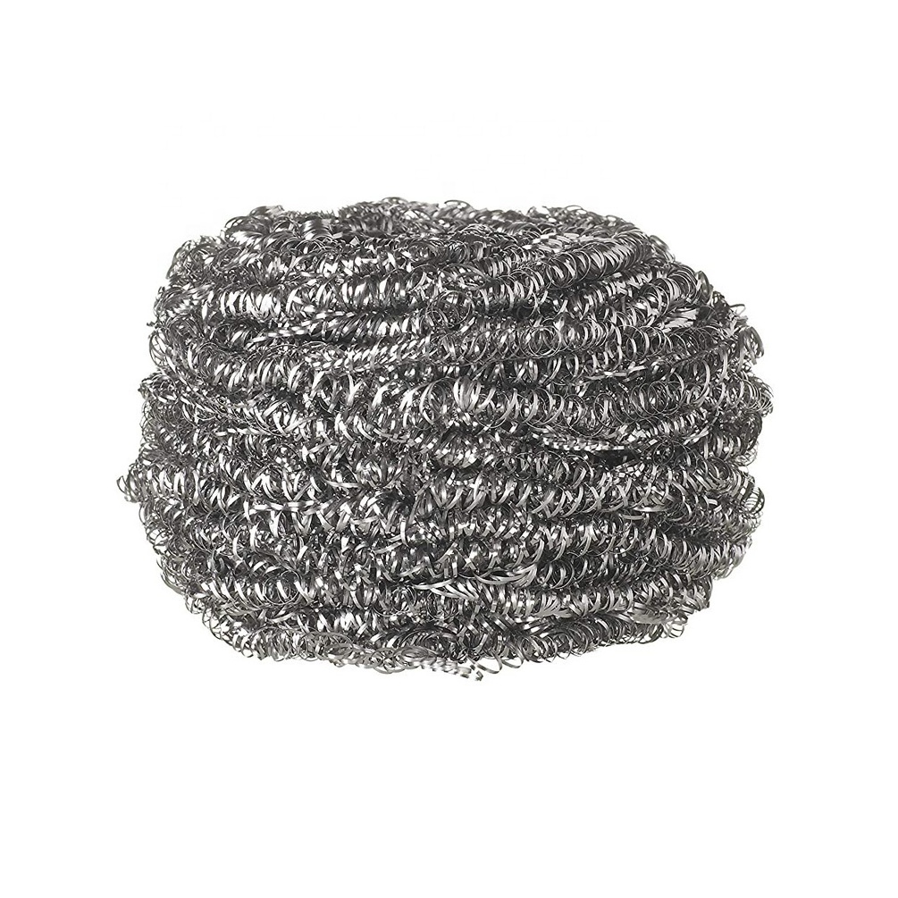 20g SS 410 Kitchen Scrubbers Dish Washing Cleaning Steel Pot Scourer Wool Wood Wire Stainless Steel Scourer