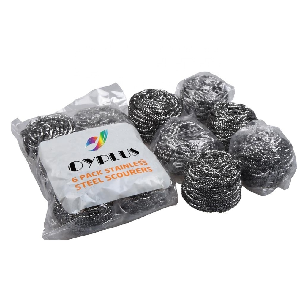 20g SS 410 Kitchen Scrubbers Dish Washing Cleaning Steel Pot Scourer Wool Wood Wire Stainless Steel Scourer