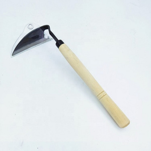 Multi-Purpose Garden Tool Maple Handle Sickle for Daily Digging Weeding Harvest Rice Wheat Tidal Flat Gardening