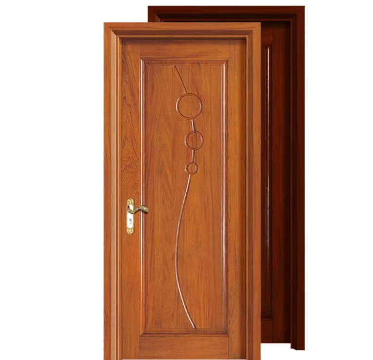 Luxury Design Wooden Veneer HPL Finished Composite Door Prehung Bedroom Interior Doors