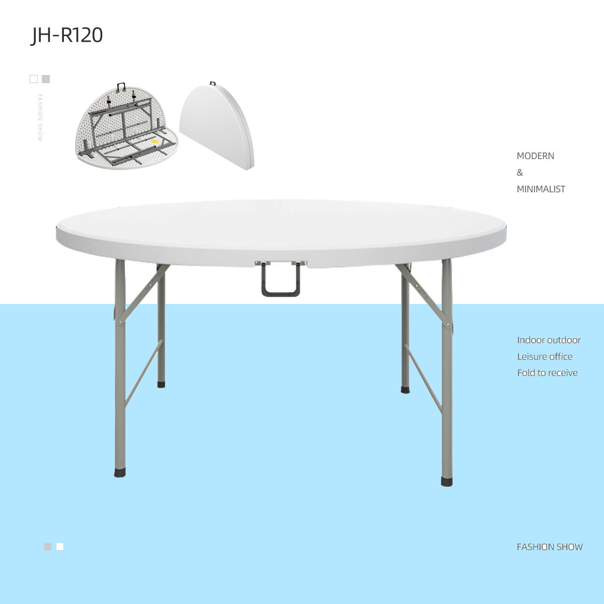 72 inch round folding tables Plastic used for banquet outdoor wedding folding tables 6 ft table chairs