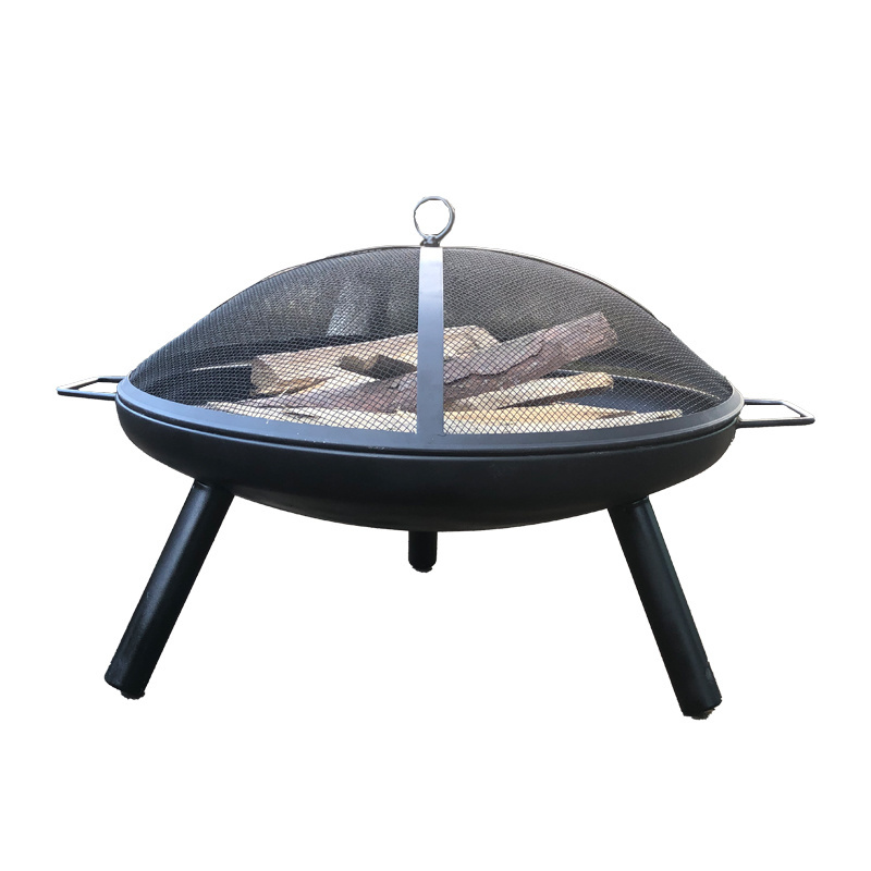 2024 New Arrival Charcoal Bbq Bowl Outdoor Heater Black High Temperature Painting Fire Pit Camping