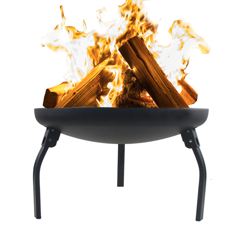 Wholesale High Quality Fire Pit Custom Outdoor Heating Black High Temperature Iron Fire Pit Bowl