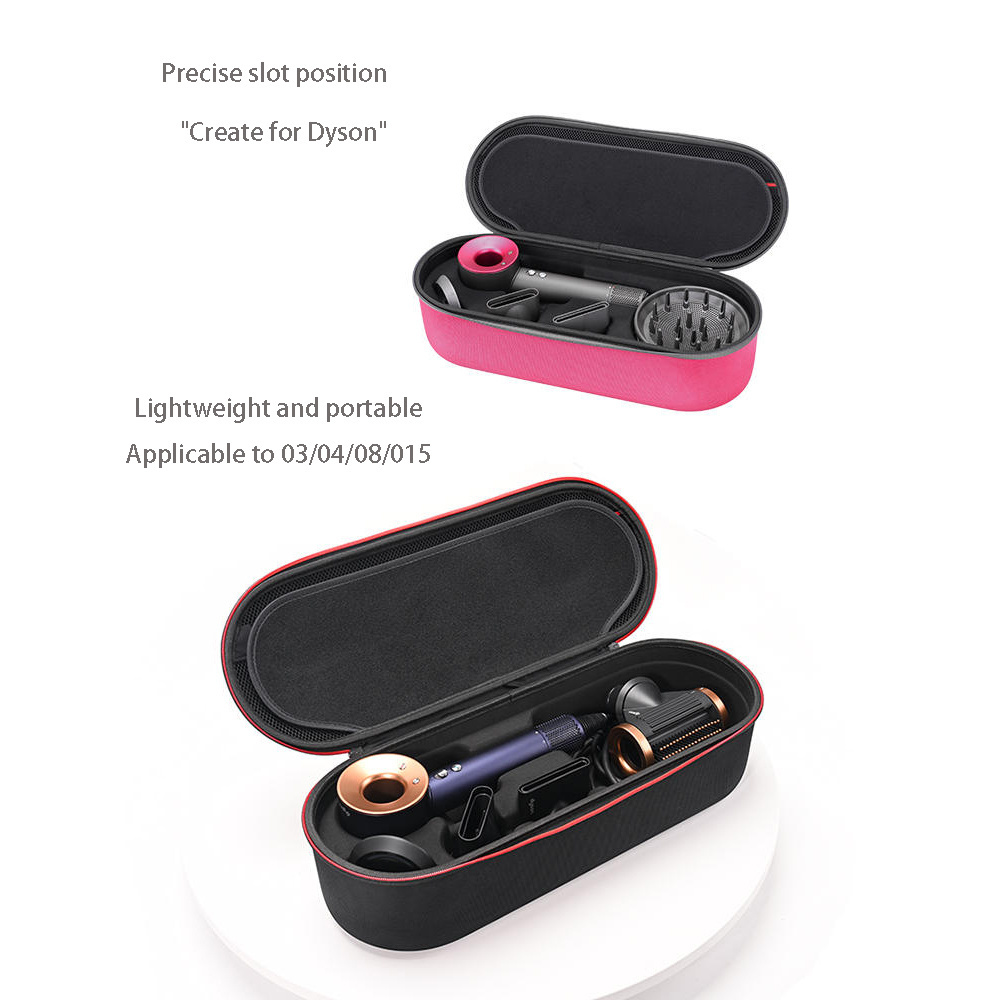 Portable EVA hard shell hair dryer storage bag is suitable for Dyson style hair dryer dust box.