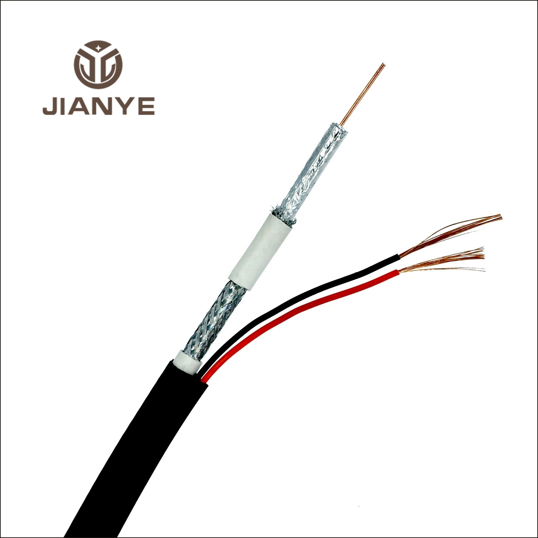 305m Rg59 with power coaxial cable for Camera 75 Ohm siamese antenna outdoor indoor quad shield cable RG59