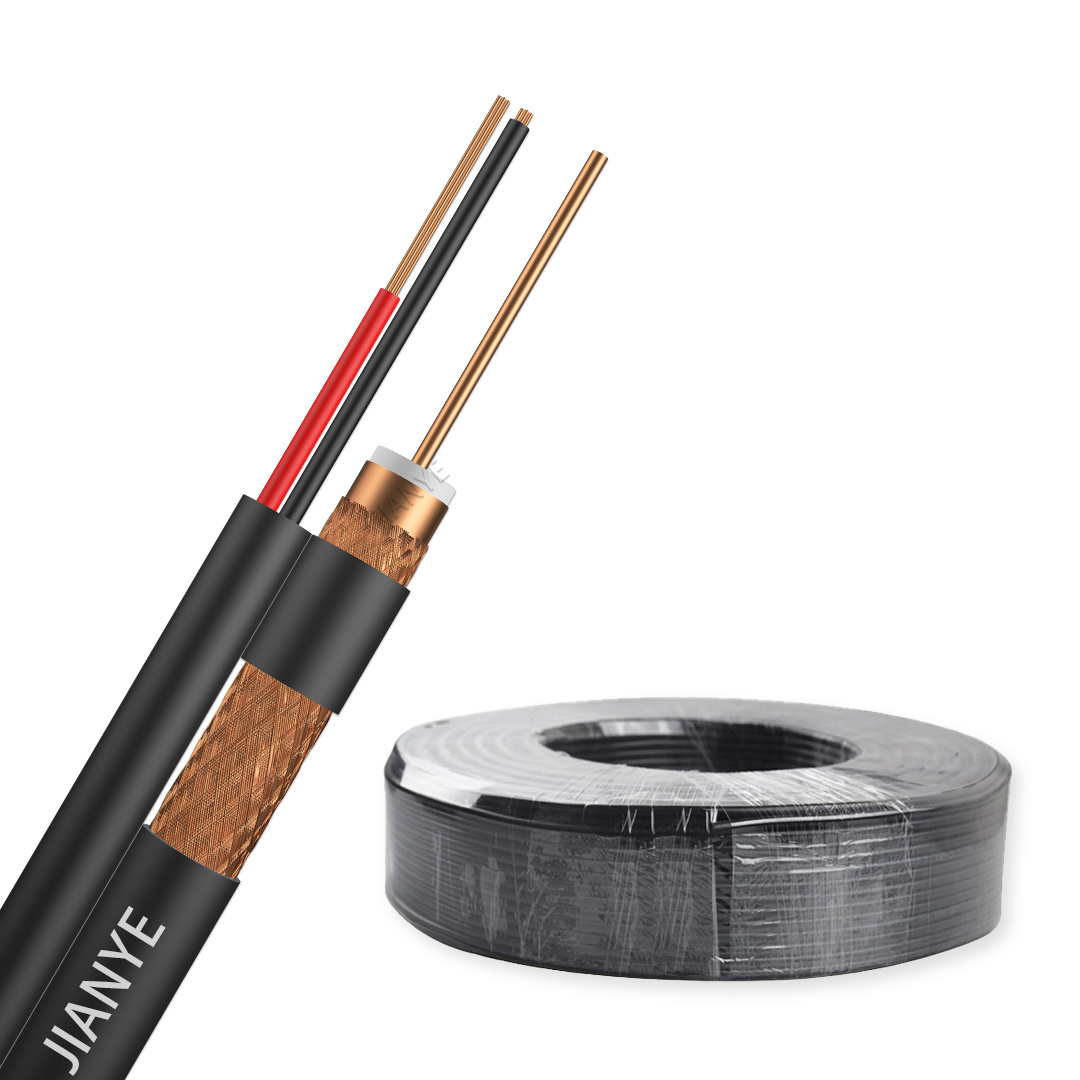 Rg59 2c Cable 1000FT/305M/200M/100M Siamese Rg 59 2dc Cable Copper/AL Foil Braiding TV Cable Coaxial Rg59