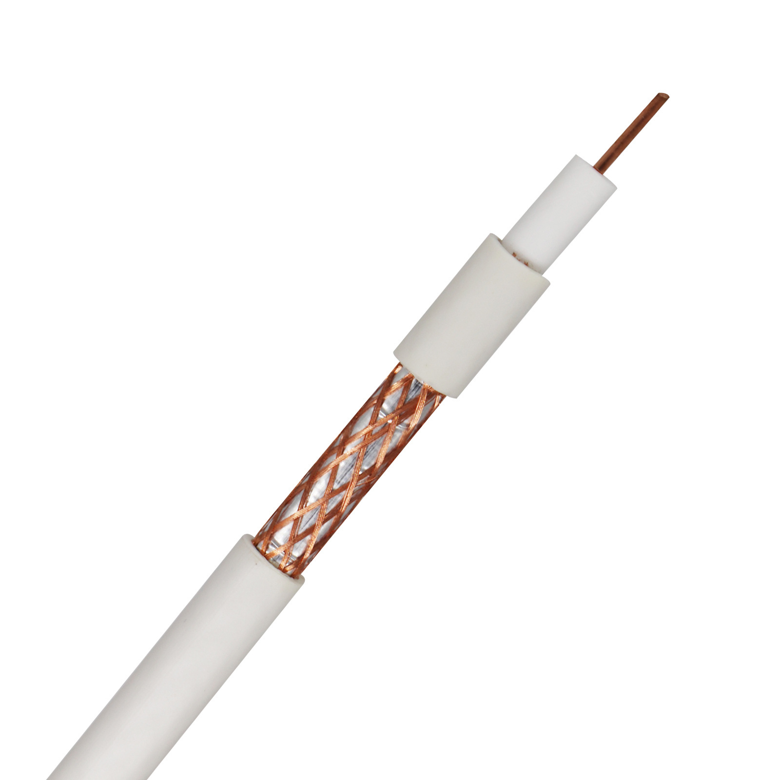 Dual quad shield satellite cable TV antena 18awg CCS  satellite RG6U  coaxial CU cable water proof with power