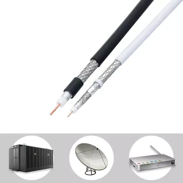 OEM outdoor RG11 Coaxial Cable CCS Condutor RG11 CCTV Camera Cable with Steel Messenger