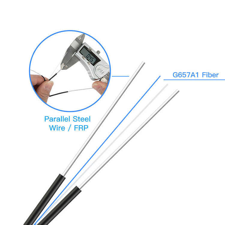 China manufacturer Outdoor 2 core fiber optic Drop cable FTTH Cable communication fibra optica drop cable 2 core