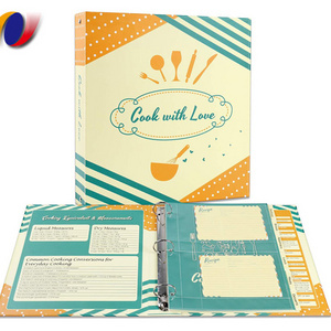 Seasoning Design Recipe Book Binder with 3 Ring, Large Protector, 4x6 Cards and Tabbed Dividers