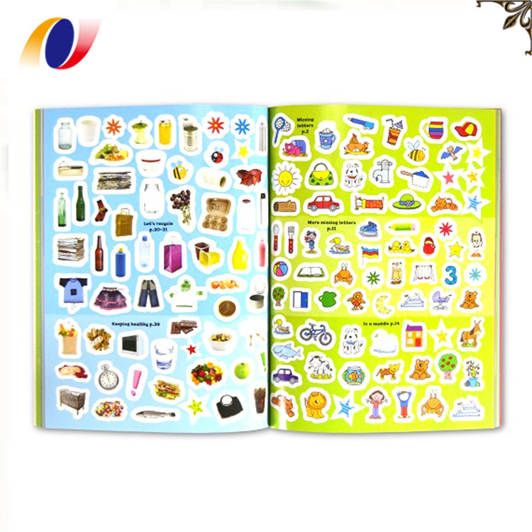 Custom Print Reusable Activity Planner Children Sticker Books printing