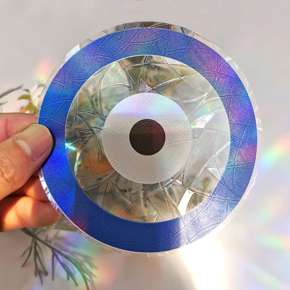 Holographic Rainbow Prism Film Window Decal Cling Sun Catcher Sticker Indoor To Save Birds