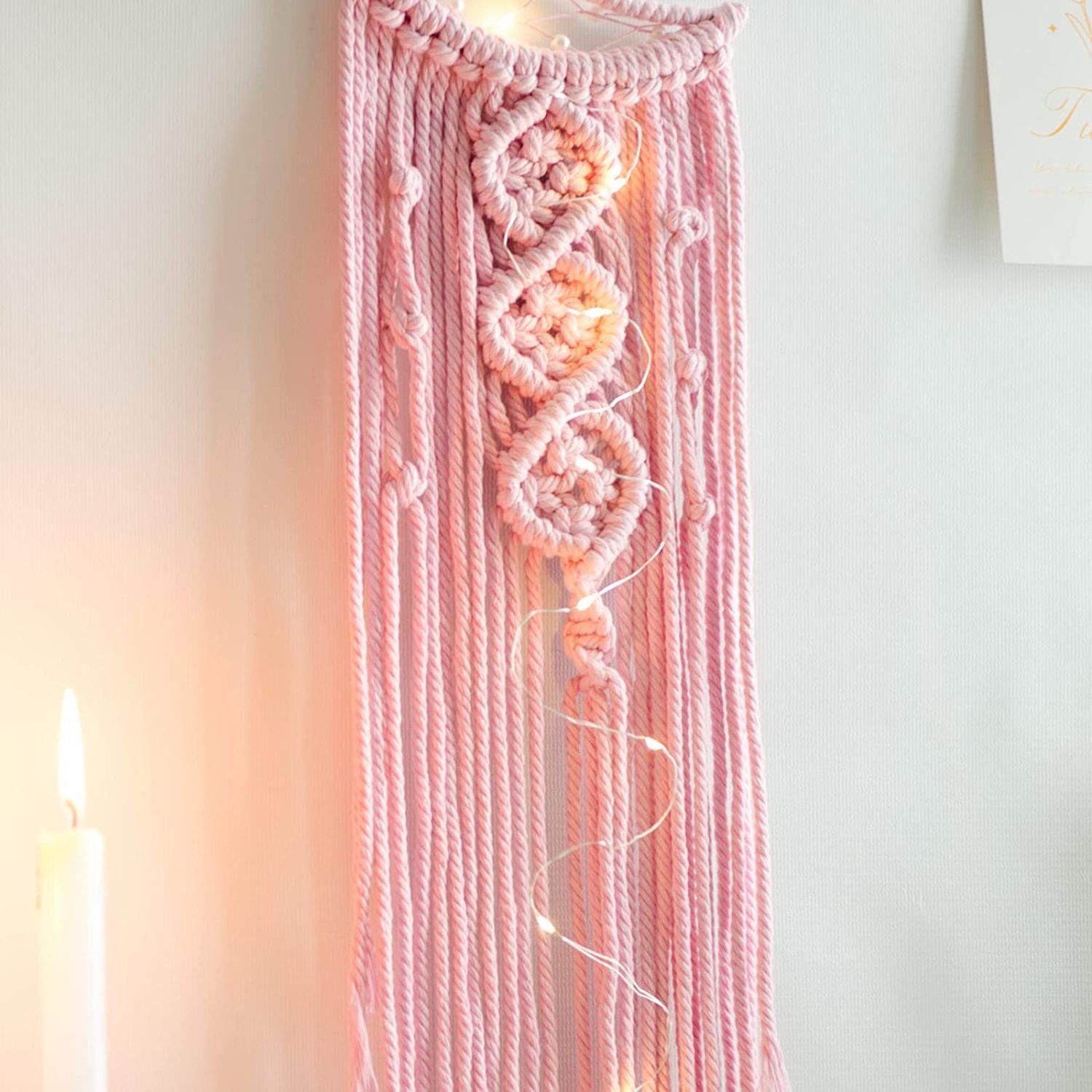 Nursery Decor Crochet Macrame Woven Wall Hanging Tapestry Moon Gemstone Dream Catcher Handmade Decoration