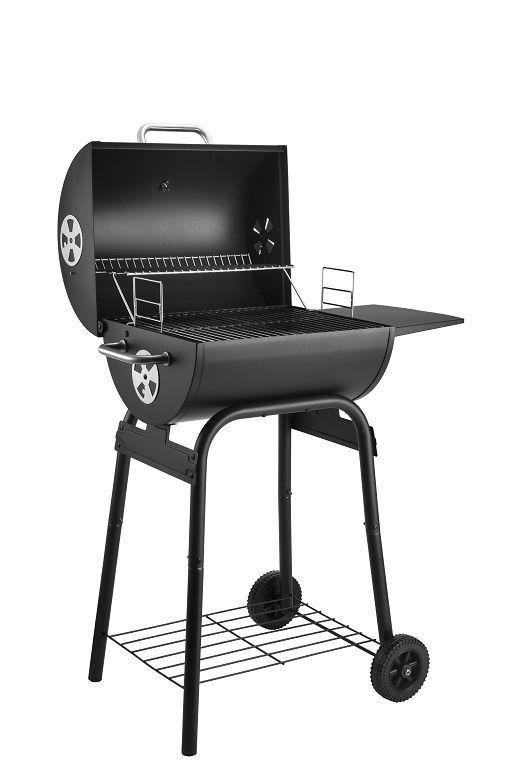 Hot Sale Professional  Charcoal BBQ Grill Offset Smoker with Trolley Large Chimney for outdoor Backyard