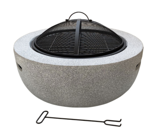 New BBQ Grill Outdoor Charcoal Round Magnesium Oxide Fire Pit Wood Burning BBQ Fire pits for Outside Cooking