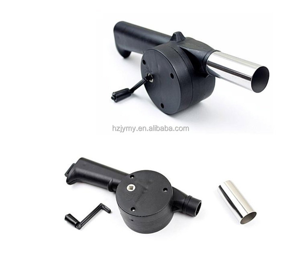 BBQ FAN,Outdoor Cooking Hand Crank Powered Barbecue BBQ Fan Air Blower