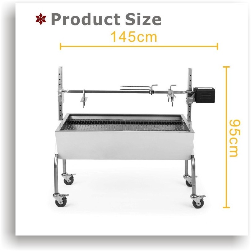 Stainless Steel BBQ Grill Charcoal Smoker Grill Bbq for Roasting Whole Lamb