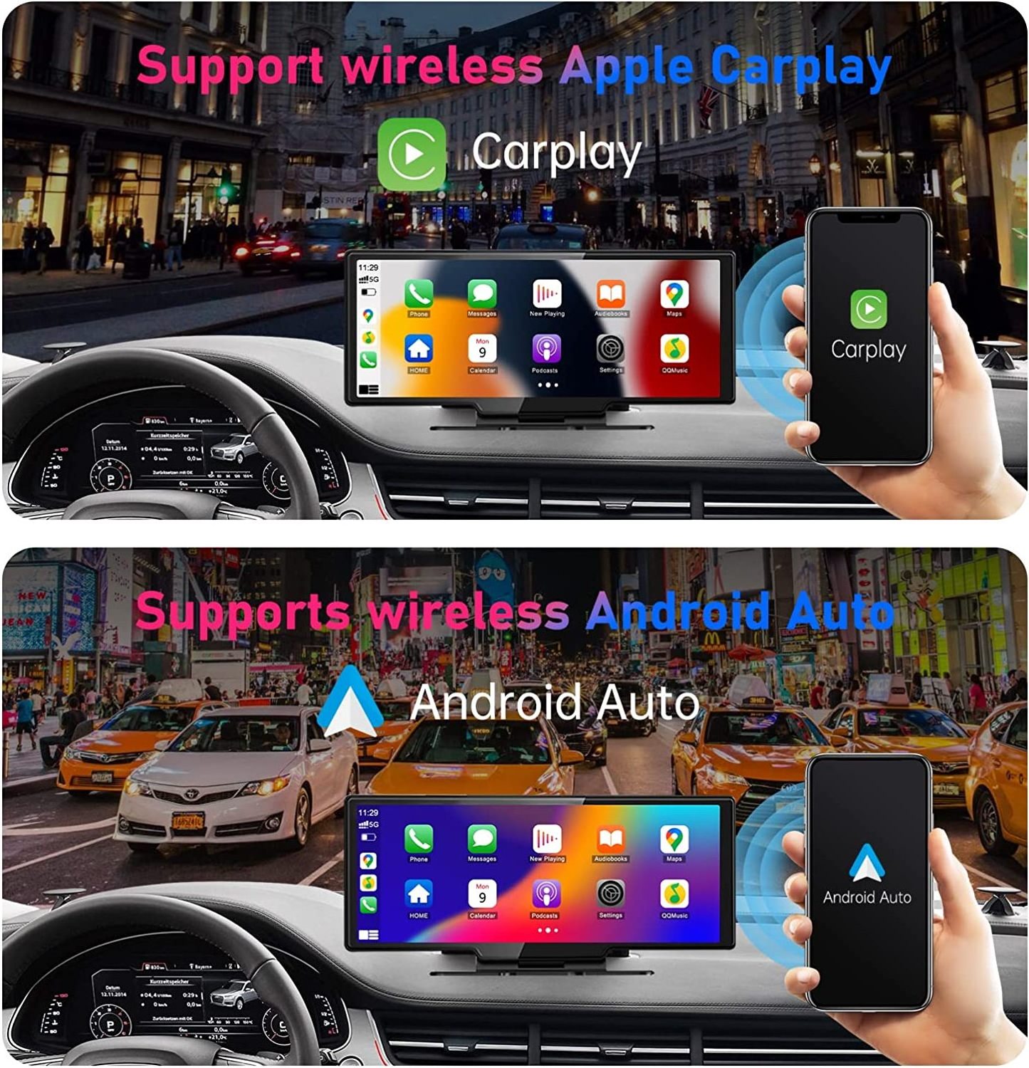 2023 New Dual BT Stereo Android auto Car Radio 10.26 inch Wireless Carplay Car Play DVD Audio System MP5 Player