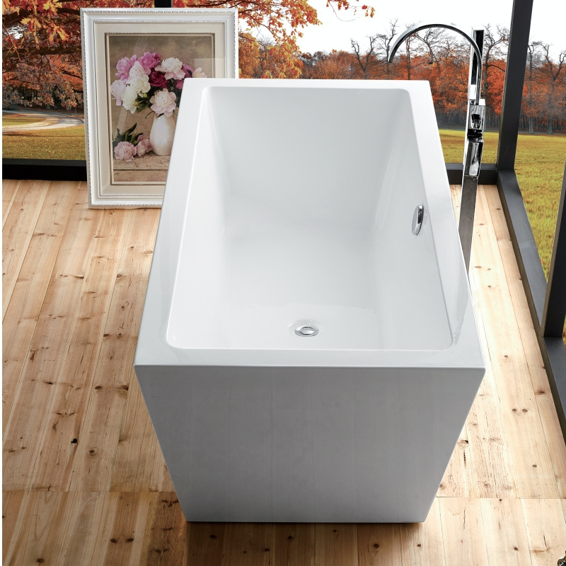 Fiberglass Acrylic Bathroom Bathtubs Modern Rectangular Baignoire Freestanding Large White Divano Apartment 5 Years