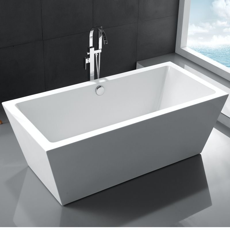 Fiberglass Acrylic Bathroom Bathtubs Modern Rectangular Baignoire Freestanding Large White Divano Apartment 5 Years