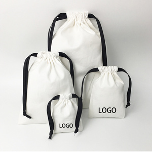 Promotional Wholesale Eco Friendly Custom Logo Printed Gift Soap Canvas Pouch Cotton Linen Candle Drawstring Bag