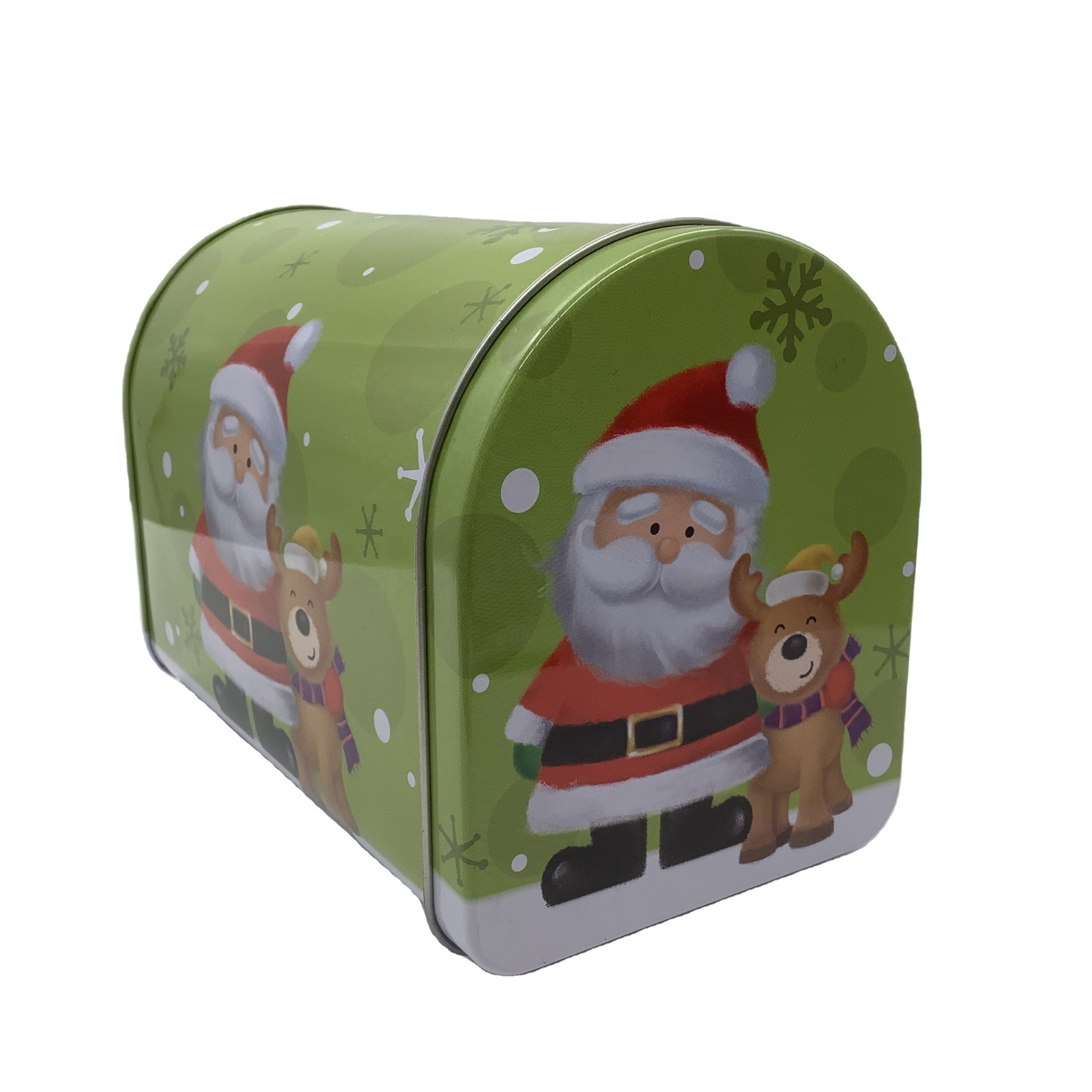 Mailbox Christmas Cookie Tins Metal Box Packaging Tin Box