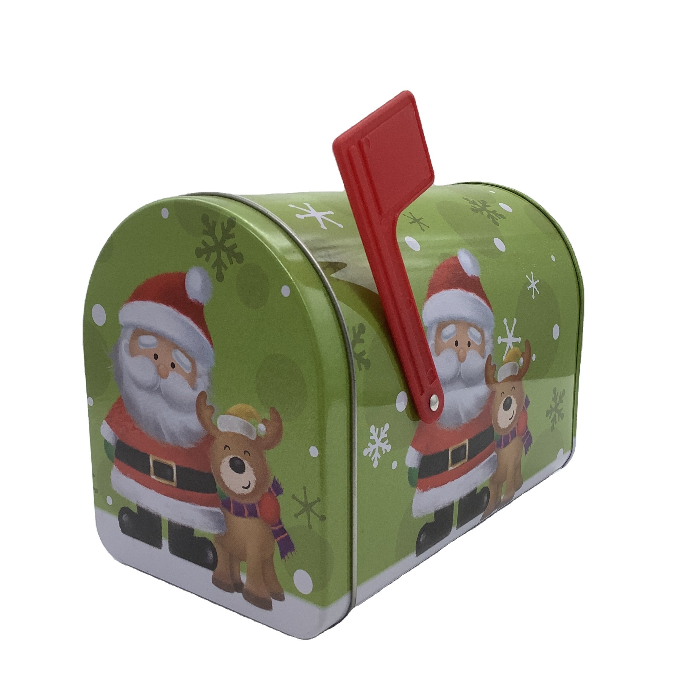 Mailbox Christmas Cookie Tins Metal Box Packaging Tin Box