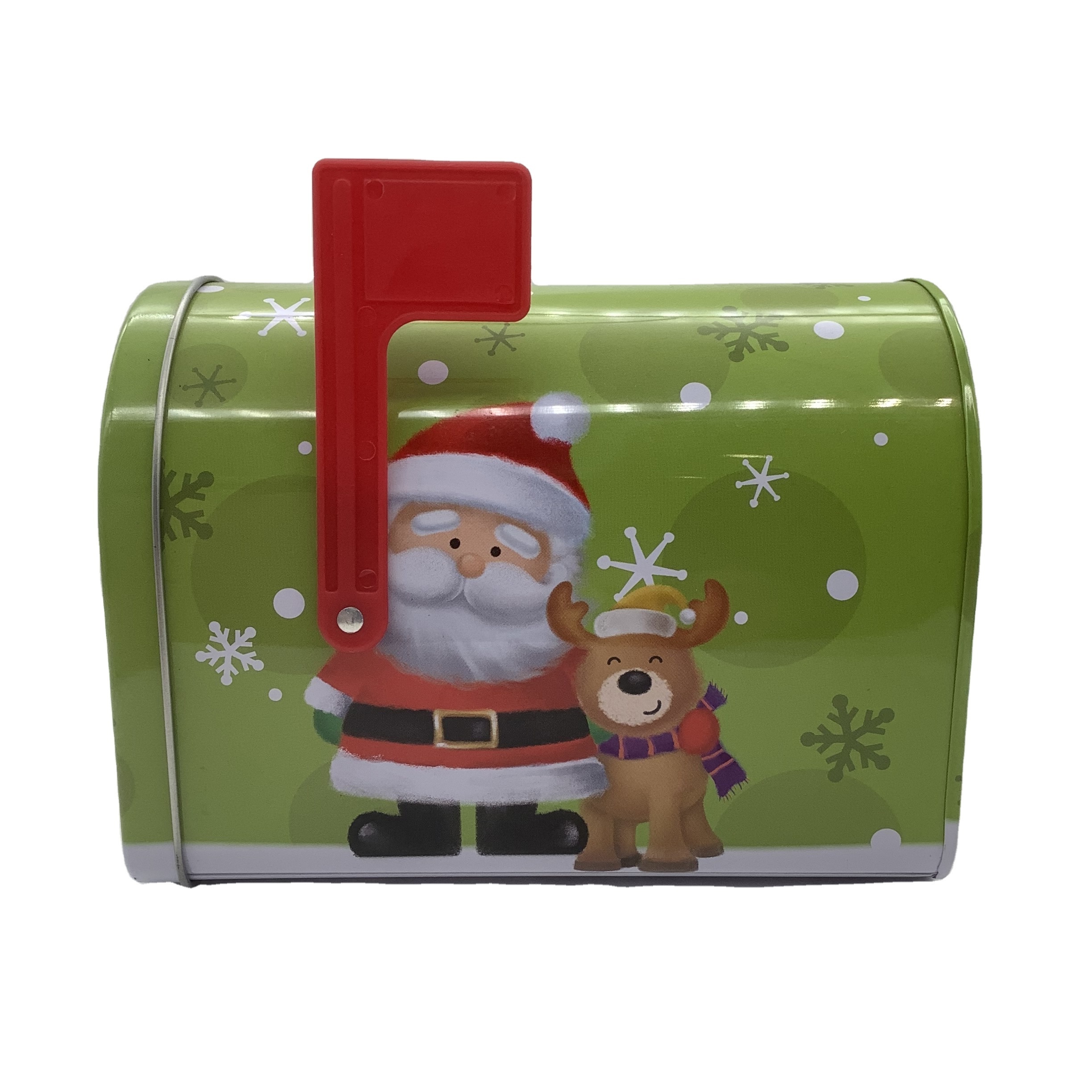 Mailbox Christmas Cookie Tins Metal Box Packaging Tin Box