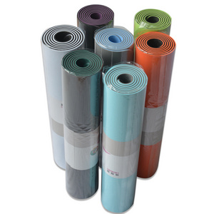 Custom Dual Color TPE materials  print logo eco friendly Anti-Slip yoga mat 10mm for yoga fitness training