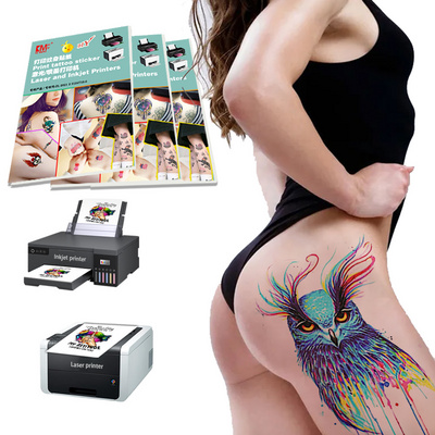 A4 Size Water Transfer Paper Printable Waterslide Decal paper For DIY  Body Art Design Projects Temporary Tattoo Stickers