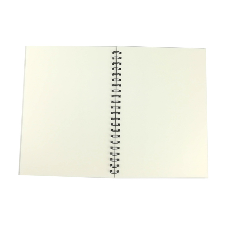 Reusable Custom Printing Kraft Paper A4 Size Spiral Notebook Sketchbook for Drawing