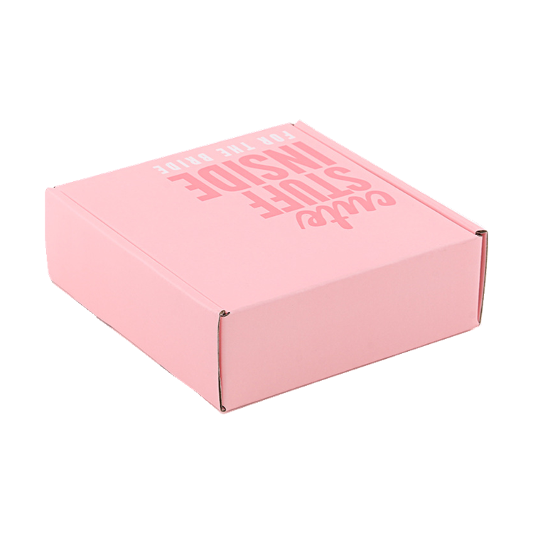 Rigid Custom Design Pink Folding Corrugated Paper Shipping Mailer Box for Cosmetic Jewelry