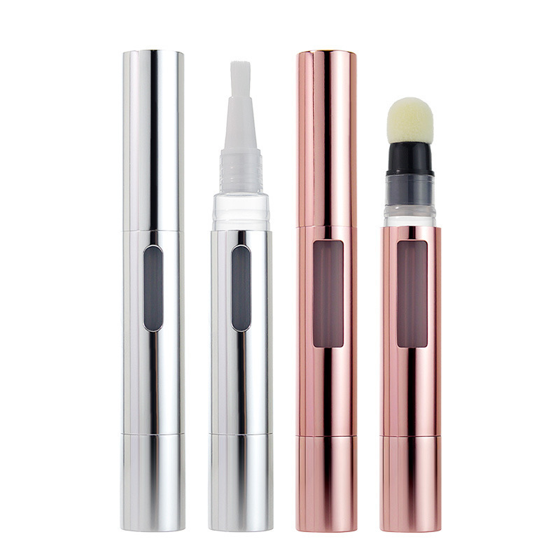 Custom Logo Empty 2ml 3ml 4ml 5ml Cosmetic Pen Whitening Teeth Lip Gloss Cuticle Oil Nail Polish Twist Pen with Brush