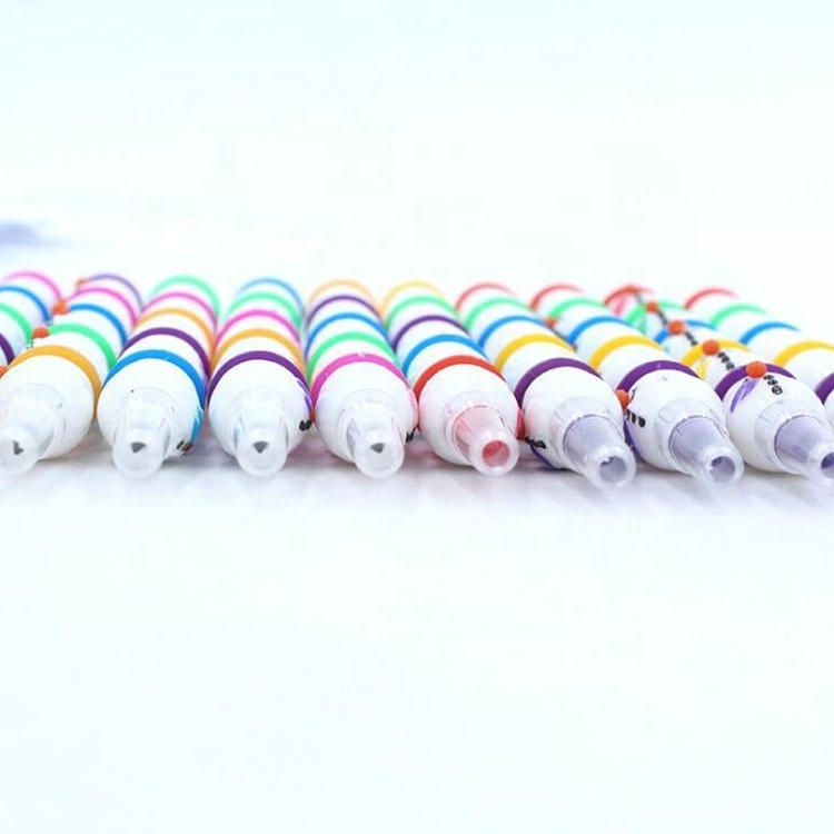 MOQ promotional new design cut snowman shape plastic pencil