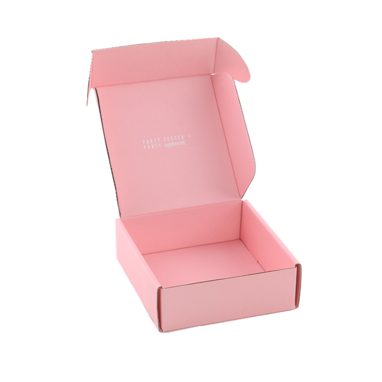 Rigid Custom Design Pink Folding Corrugated Paper Shipping Mailer Box for Cosmetic Jewelry