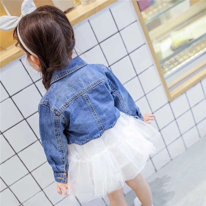 Buy Lots From China Little Girl Jean Jacket 2 Pieces Full Length Party Dresses From Turkey Taiwan Online Shopping