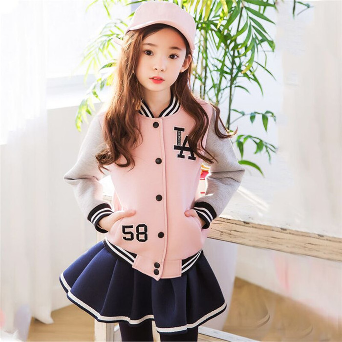 Children Winter Clothing Baseball Jackets And Leggings Skirt Sport Suit For Kids Online Shopping Hong Kong