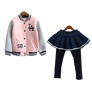 Children Winter Clothing Baseball Jackets And Leggings Skirt Sport Suit For Kids Online Shopping Hong Kong