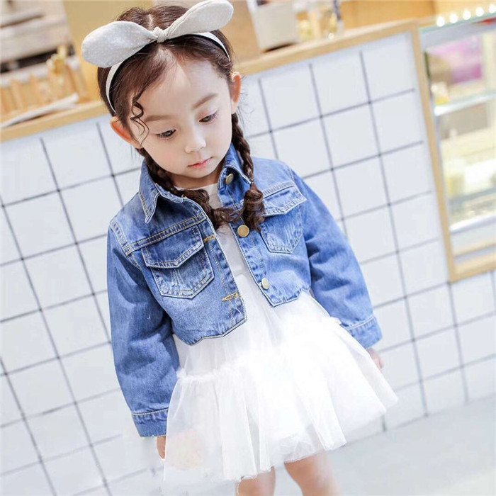 Buy Lots From China Little Girl Jean Jacket 2 Pieces Full Length Party Dresses From Turkey Taiwan Online Shopping