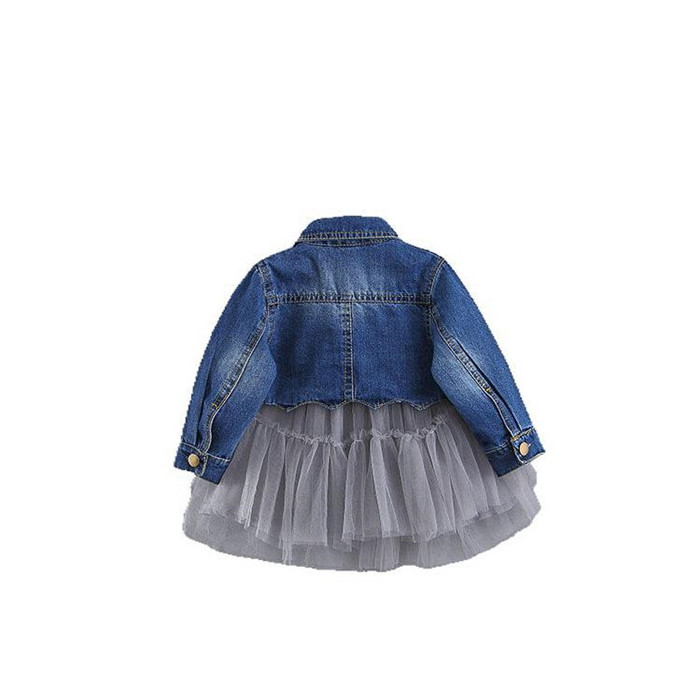 Buy Lots From China Little Girl Jean Jacket 2 Pieces Full Length Party Dresses From Turkey Taiwan Online Shopping